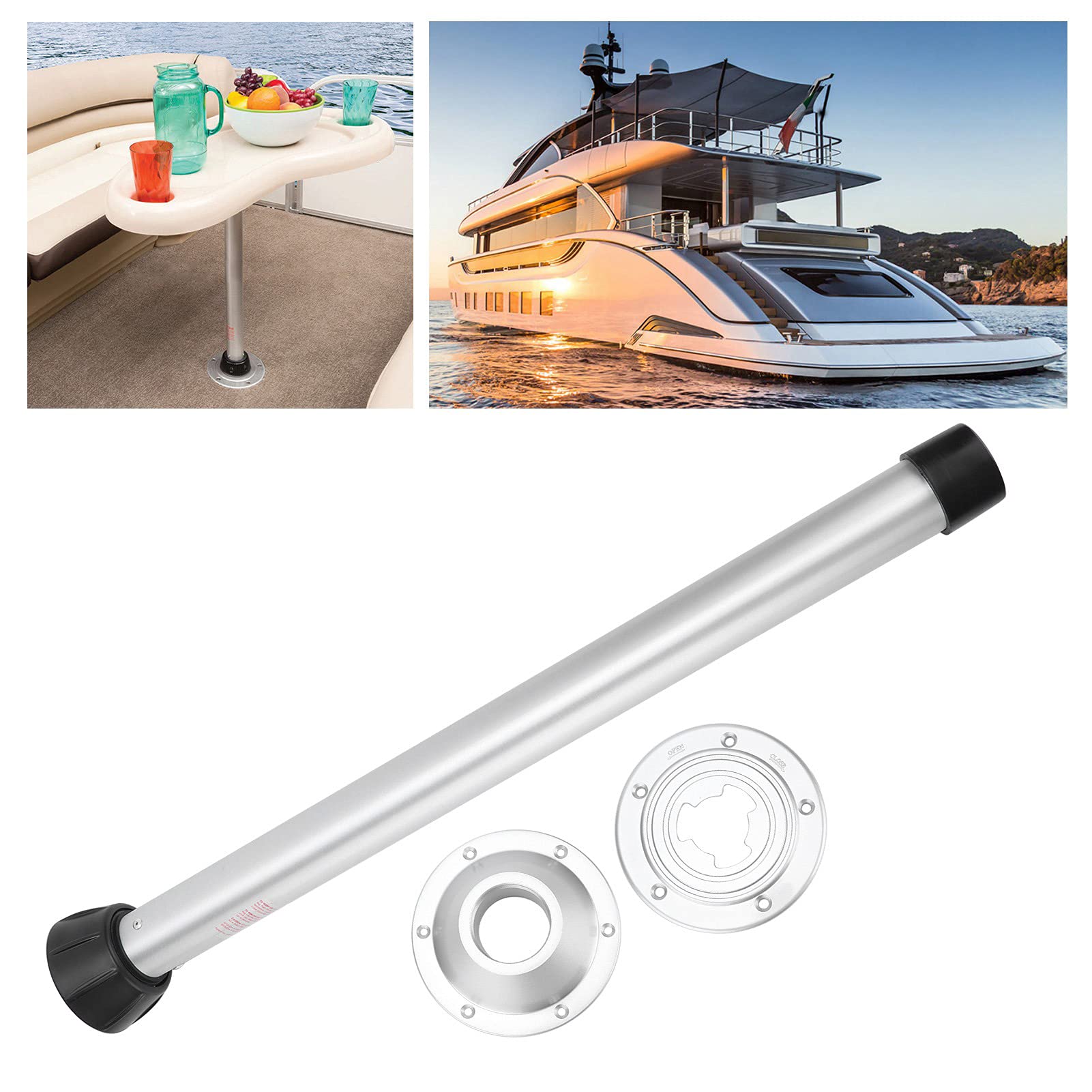 Abnehmbares Tischbein Rv-Zubehör Abnehmbare höhenverstellbare Aluminiumlegierung Bootstischhalterung Füße 27,6 Zoll Geeignet für Yachten Rv Wohnmobil