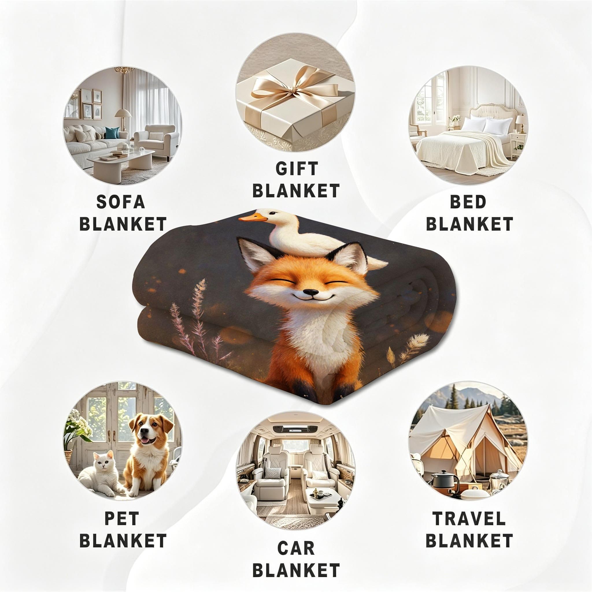 Manta XXL 240x260 cm Pájaro Florido Polar para Sofá Cama-A394