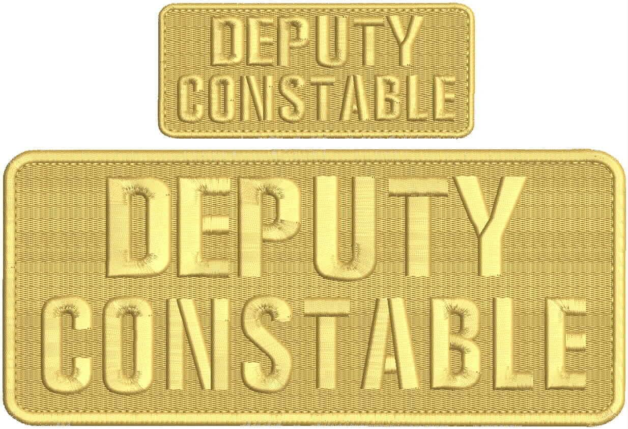 Special Patches for Velcro Patches for Uniform for Deputy Constable Embroidery Patch 4x10 and 2x5 inches Hook All tan Model-Q-X988-1536