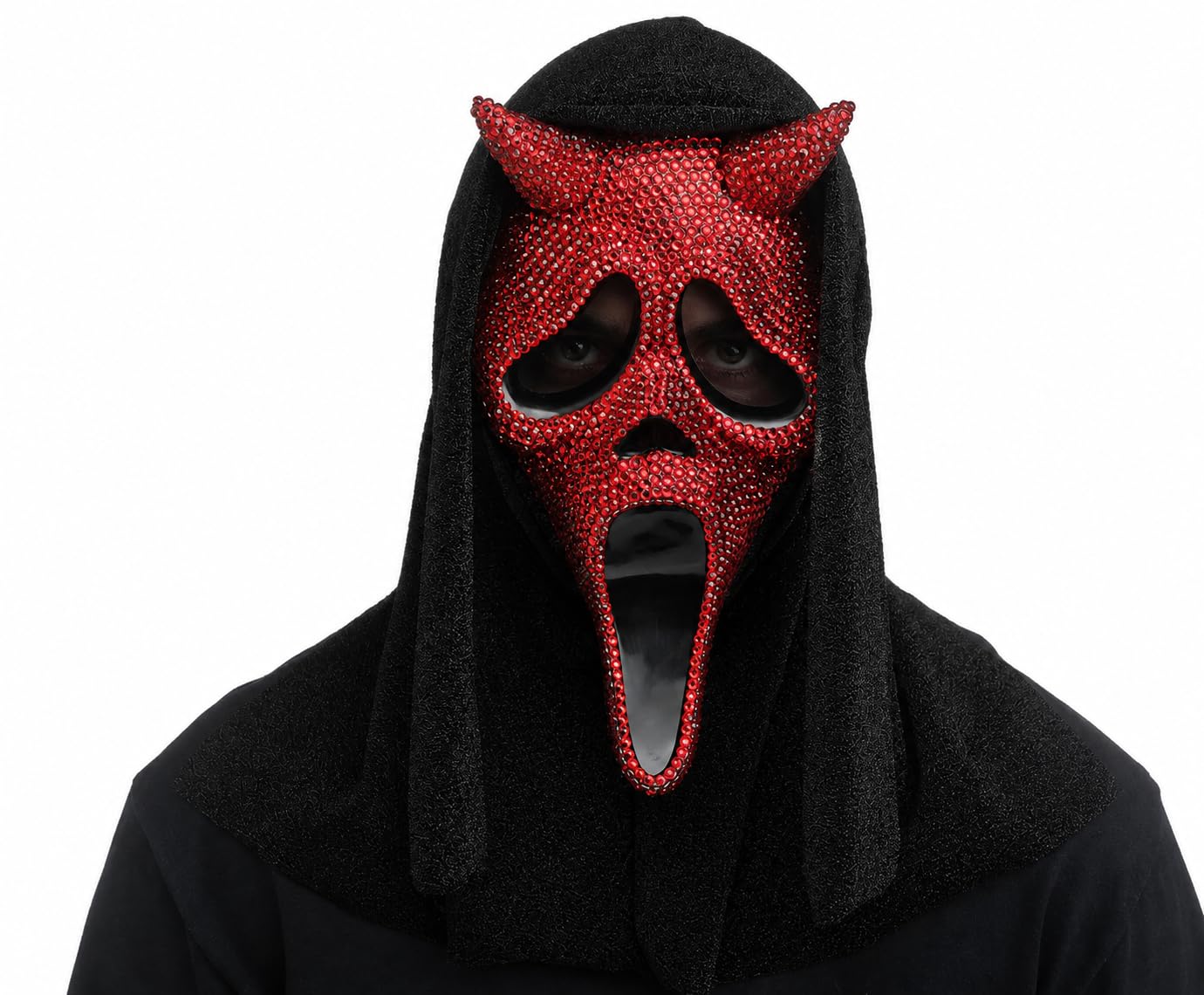 Rhinestone Devil Ghost Face Adult Mask | Scary Masks