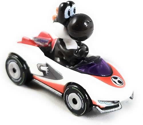 Miniatura 5 de Hot Wheels Mariokart - Paquete de 4 unidades exclusivo de Yoshi P-Wing Mario Bowser Luigi