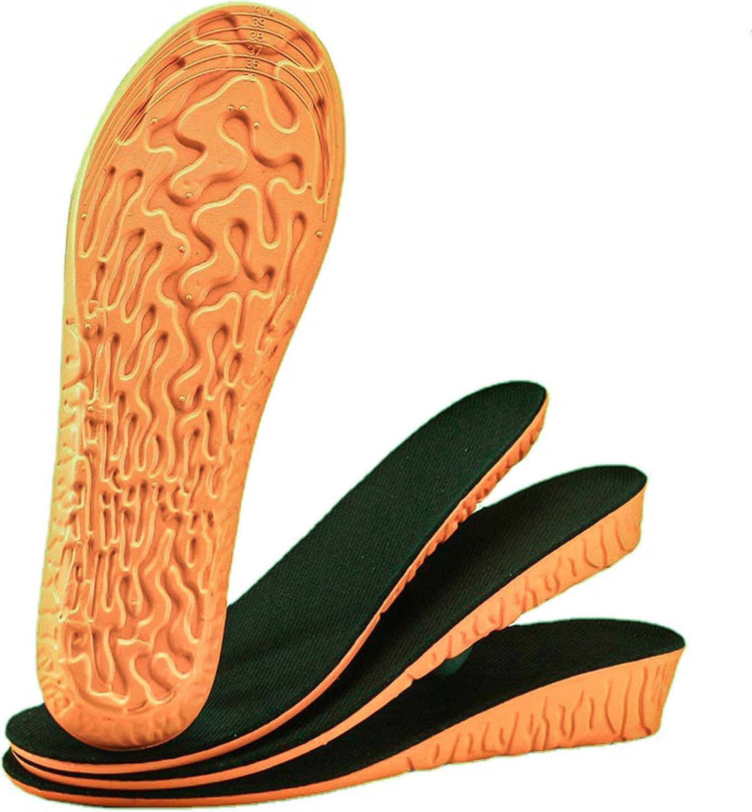 Height Increase Insoles, Extra Light Hi-Boost Foam Insoles, Cloud Shock Absorbing Cushion Insoles, Replacement Full Length Shoe Height Inserts Shoe Lifts Wedding Date Daily Comfort (3 Pairs, 3 Szie)