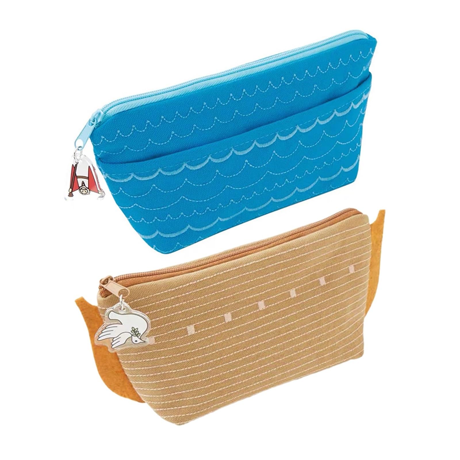 Astuccio Ocean for l'ufficio scolastico | Borsa for cartoni animati, grande capacità, portatile, multiuso, for cosmetici/cancelleria(Khaki)