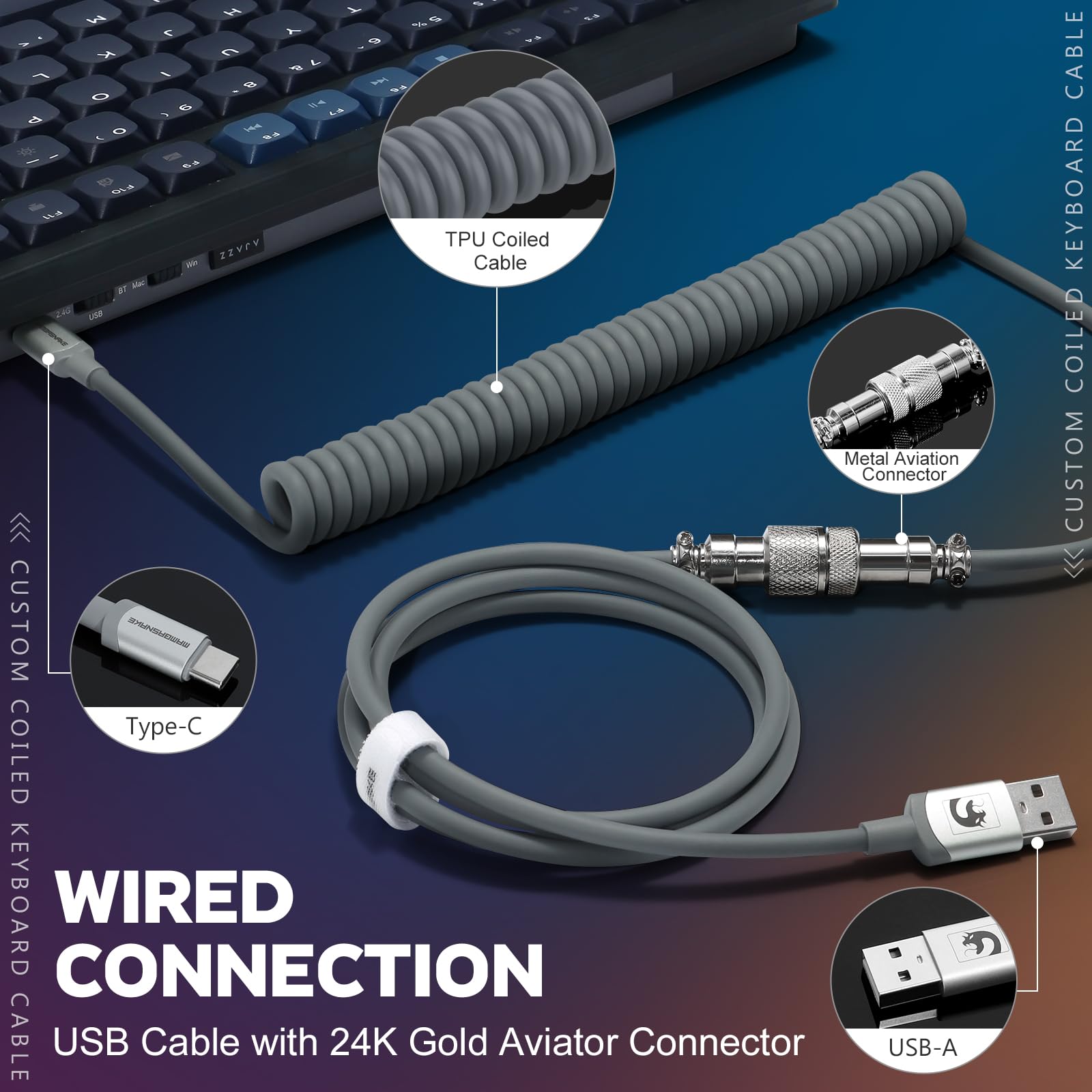 ATTACK SHARK AK832 Tastiera Meccanica, 75% TKL Tastiera DaGioco Wireless, Ultra-Thin Low Profile Gasket Tastiera BT/2.4G/Wired, 20 Backlit, 83 Chiavi, Coiled USB C Cable per Mac/Win-Red Switch