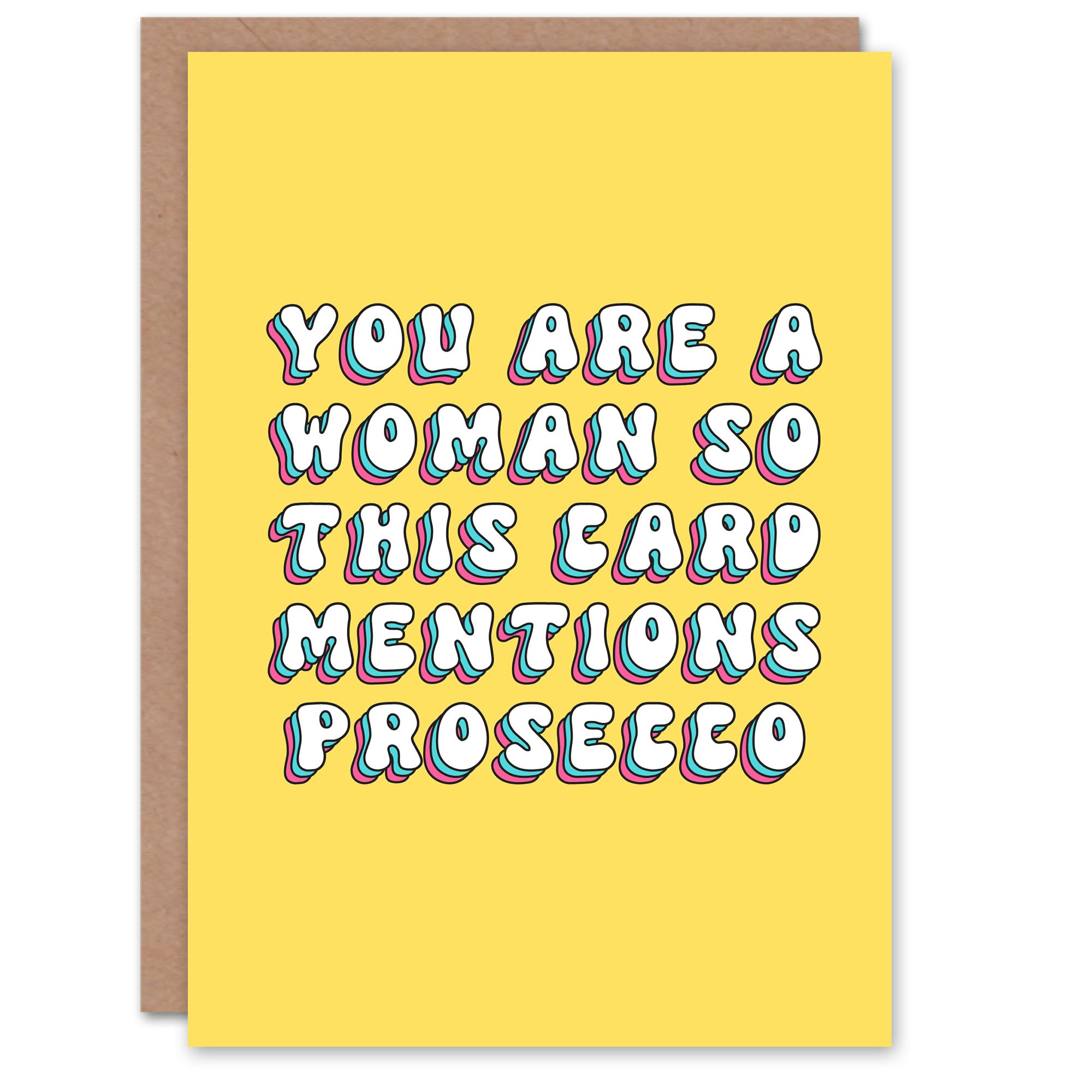 Artery8 Greeting Card This Card Mentions Prosecco Funny Cheeky For Her Woman Wife Gran Mum Sister Birthday Card