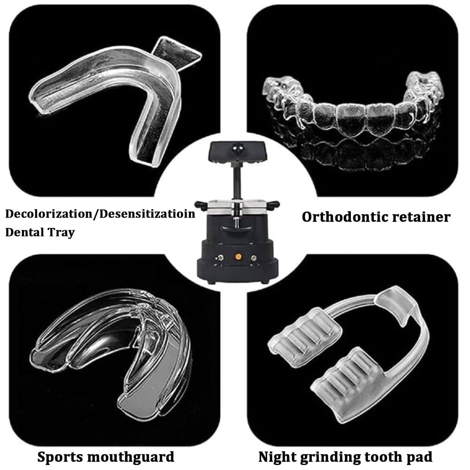 Vuoto dentale che forma macchina 1200W calore stampaggio attrezzature per fermi ortodontici, forte adsorbimento laminazione strumento per cliniche ed esperimenti