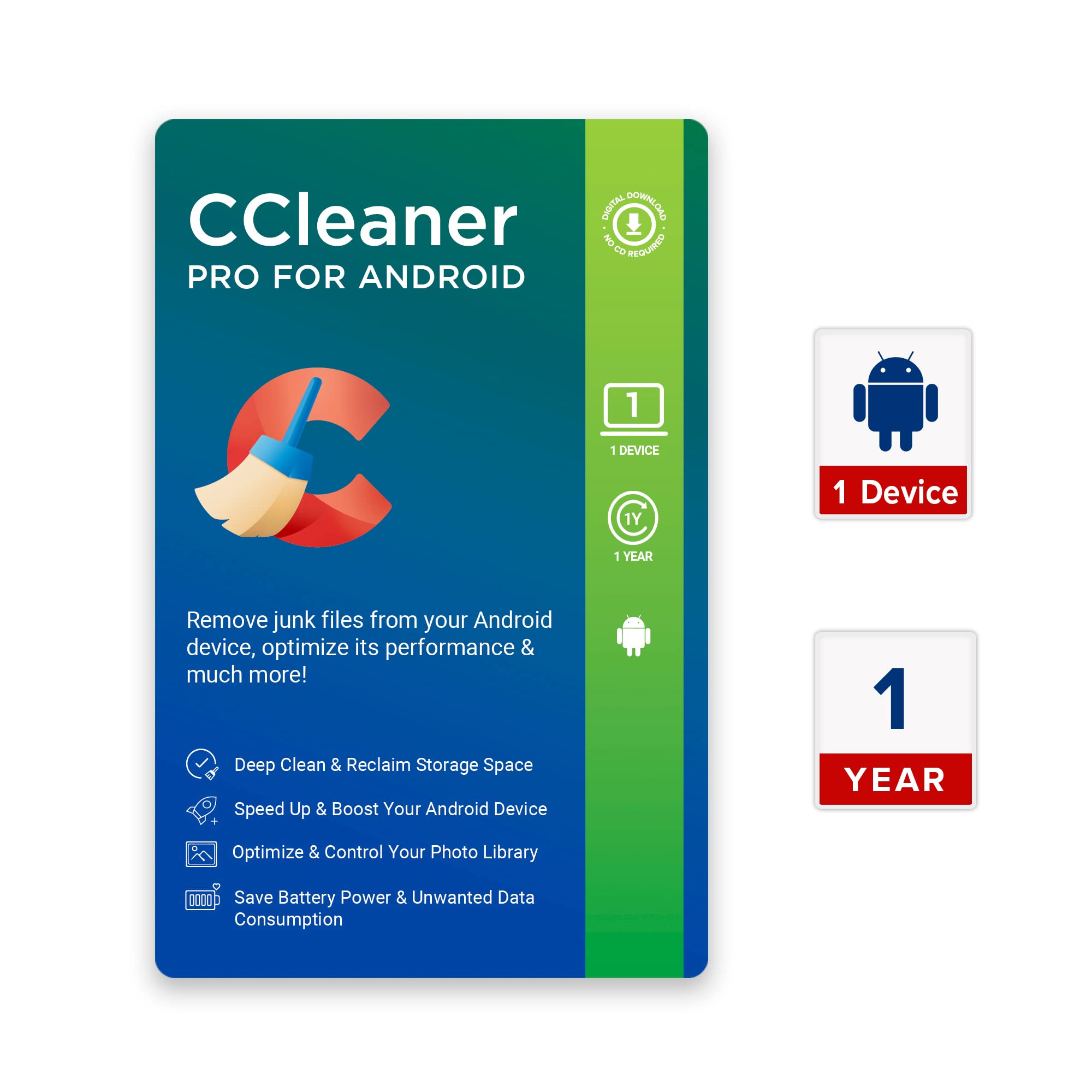 CCleaner Pro for Android ! 1 Device 1 Year | Remove Junk and Reclaim Space | Email Delivery in 2 Hours (B099WWJP81) Amazon Price History, Amazon Price Tracker