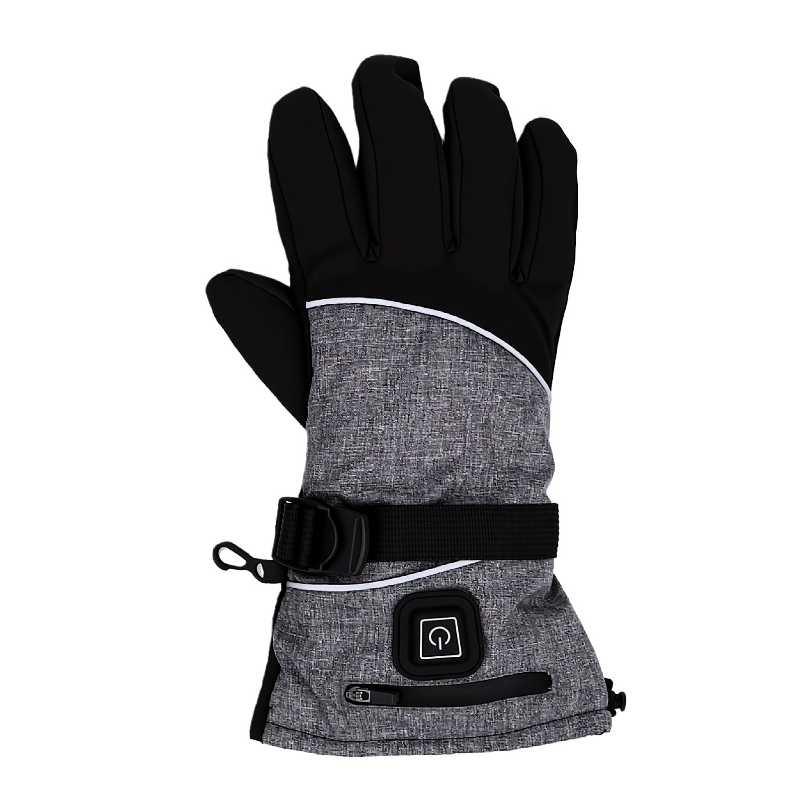 HEEPDD Guantes Térmicos Eléctricos Recargables Impermeables con Pantalla Táctil Guantes de Esquí Batería de 5000 MAh de Invierno Cálidos de 3 Niveles para Senderismo Al Aire Libre
