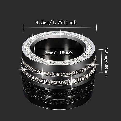 Miniatura 2 de TOMALL Fundas brillantes para perilla de aire acondicionado para automóvil compatibles con Mazda 3, 6, CX5, CX9, consola central, botón de aire