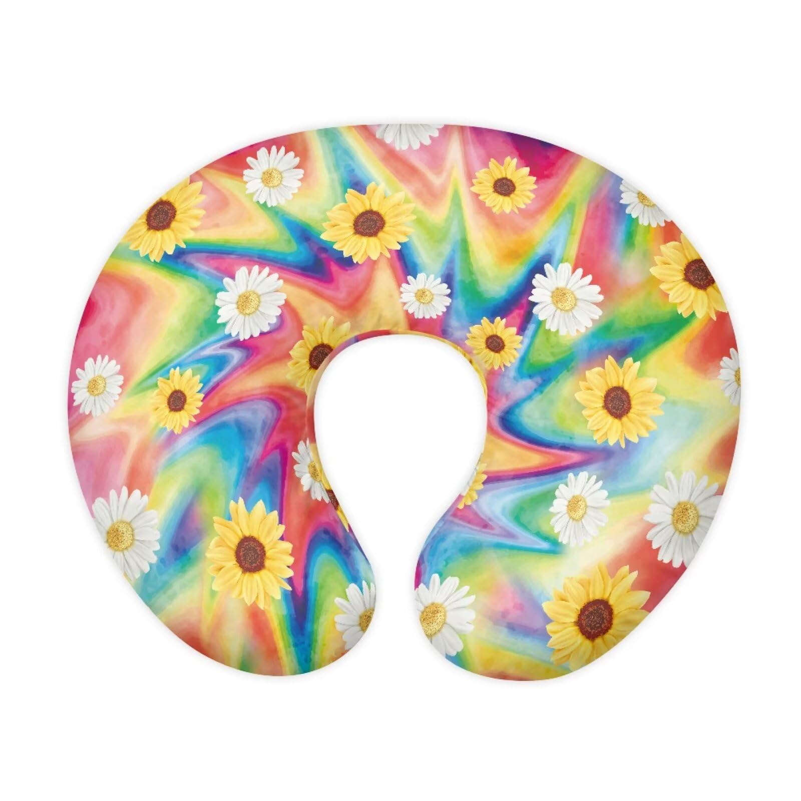 Urndoeng Nursing Pillow Cover For Baby Girl Breastfeeding Essentials Breathable Feeding Pillow Case For Newborn,Cover Only,Colorful Tie Dye Print