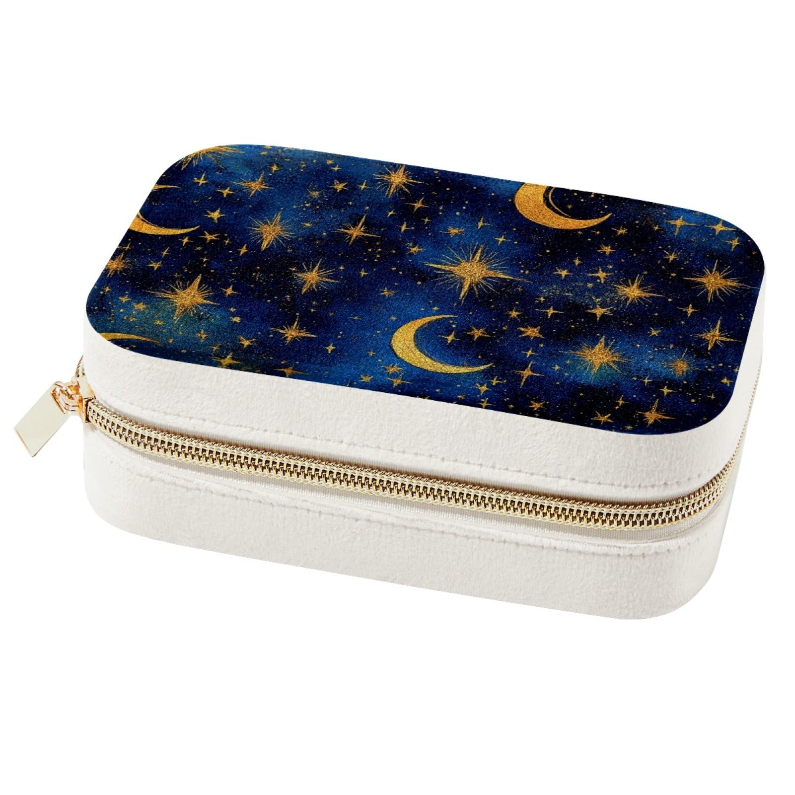Boîte à bijoux portable pour le voyage | Range-bijoux bleu nuit idéal en vacances et weekend