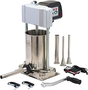 LEM Products Big Bite Motorized 10-Pound Capacity Stainless Steel Sausage Stuffer with Removable Cylinder and 0.5HP Motor