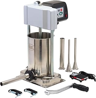 LEM Products BigBite 10 lb Motorized Sausage Stuffer, Stainless Steel Meat Stuffer Machine with 0.5 HP Motor, Electric Sausage Maker for Home Kitchen Use and Meat Processing