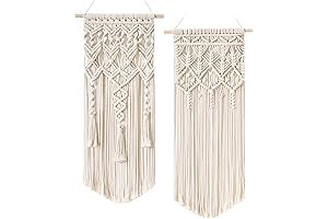 Gorgeous Woven Macrame Wall Hangings - 2 Pcs Boho Chic Geometric Wall...