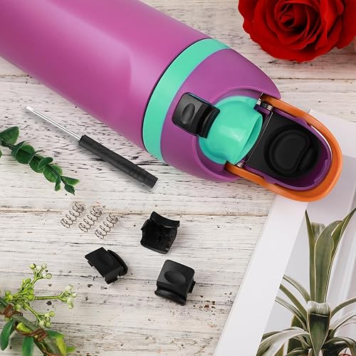 Miniatura 7 de 4 botones de repuesto compatibles con Owala FreeSip de 24 onzas, 32 onzas, tapa de botella de agua sin BPA, interruptor de presión superior, tapón