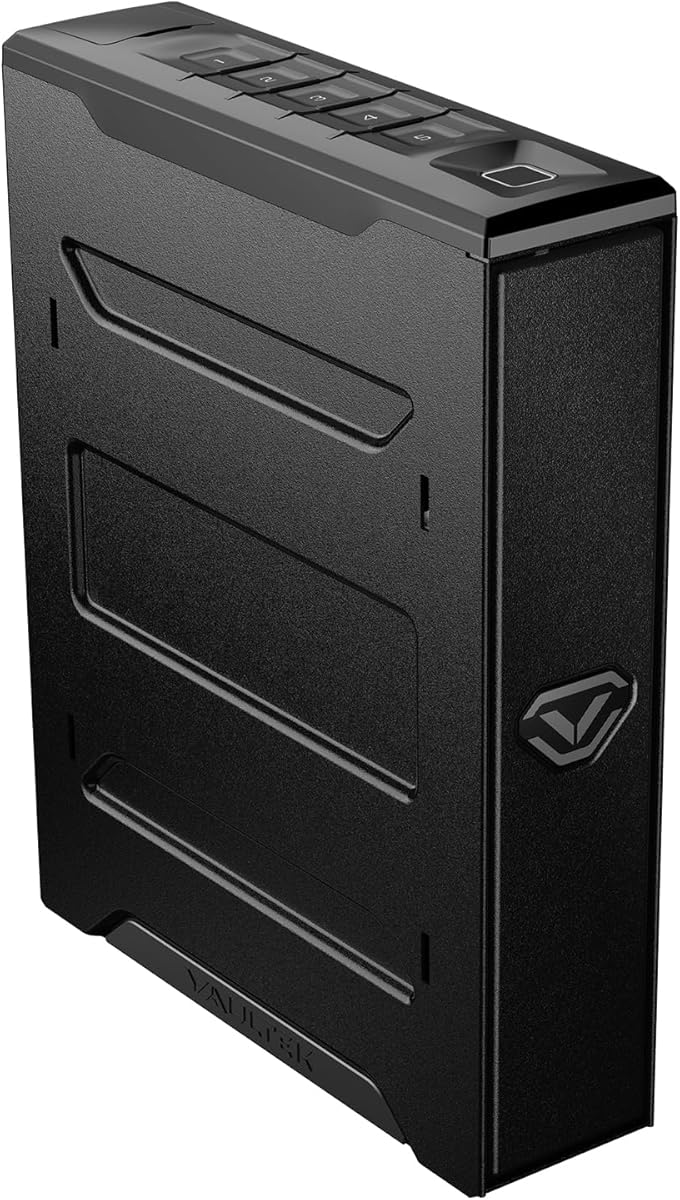 VAULTEK Slider Series Rugged Smart Handgun Safe Quick Auto-Open Sliding Door Pistol Safe with Biometric Scanner, Live Alerts, and Mounting Plate (Biometric + ViSN WiFi)