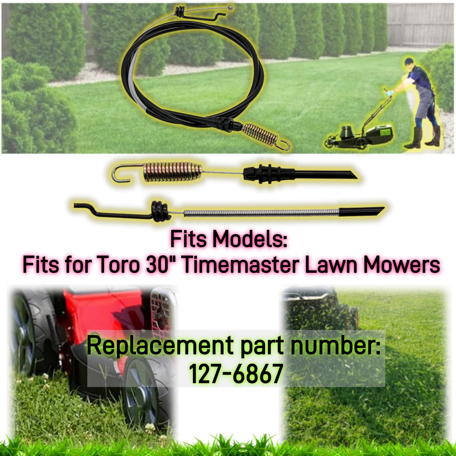 ORAEVY 133-1998 Câble de frein, compatible avec Toro Timemaster Tondeuse à Gazon, convient pour Toro Timemaster 21199 21200 Tondeuse à gazon 20976 20978 21810 21811 ORAEVY 133-1998 Câble de frein, compatible avec Toro Timemaster Tondeuse à Gazon, convient pour Toro Timemaster 21199 21200 Tondeuse à gazon 20976 20978 21810 21811