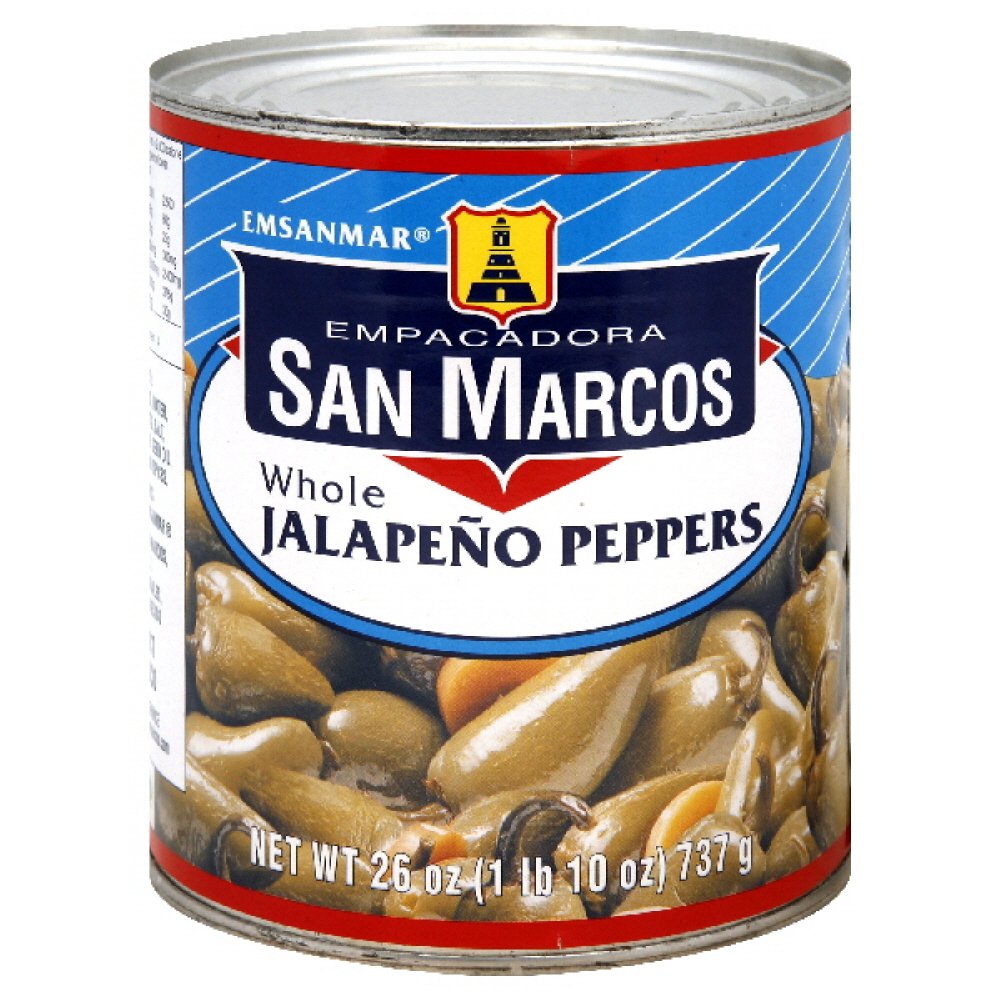 San Marcos Whole Jalapeno Tin, 26-ounces (Pack of6)