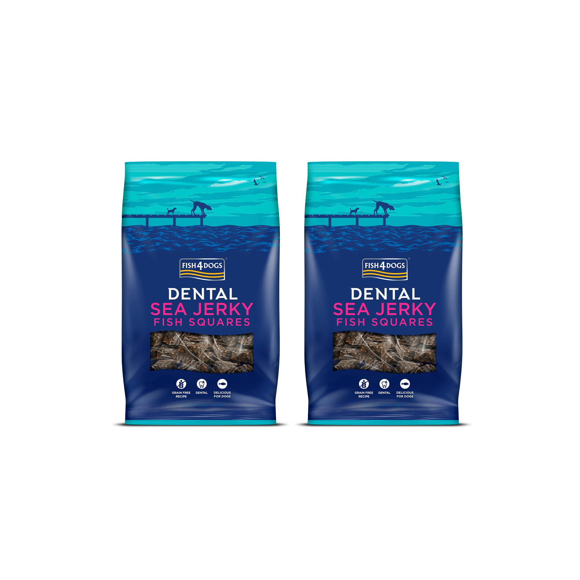 Fish4Dogs Sea Jerky Squares | Low Calorie, Hypoallergenic Fish Skin Treat for Dogs | Natural Dental Treat (1.15kg) โ image 1