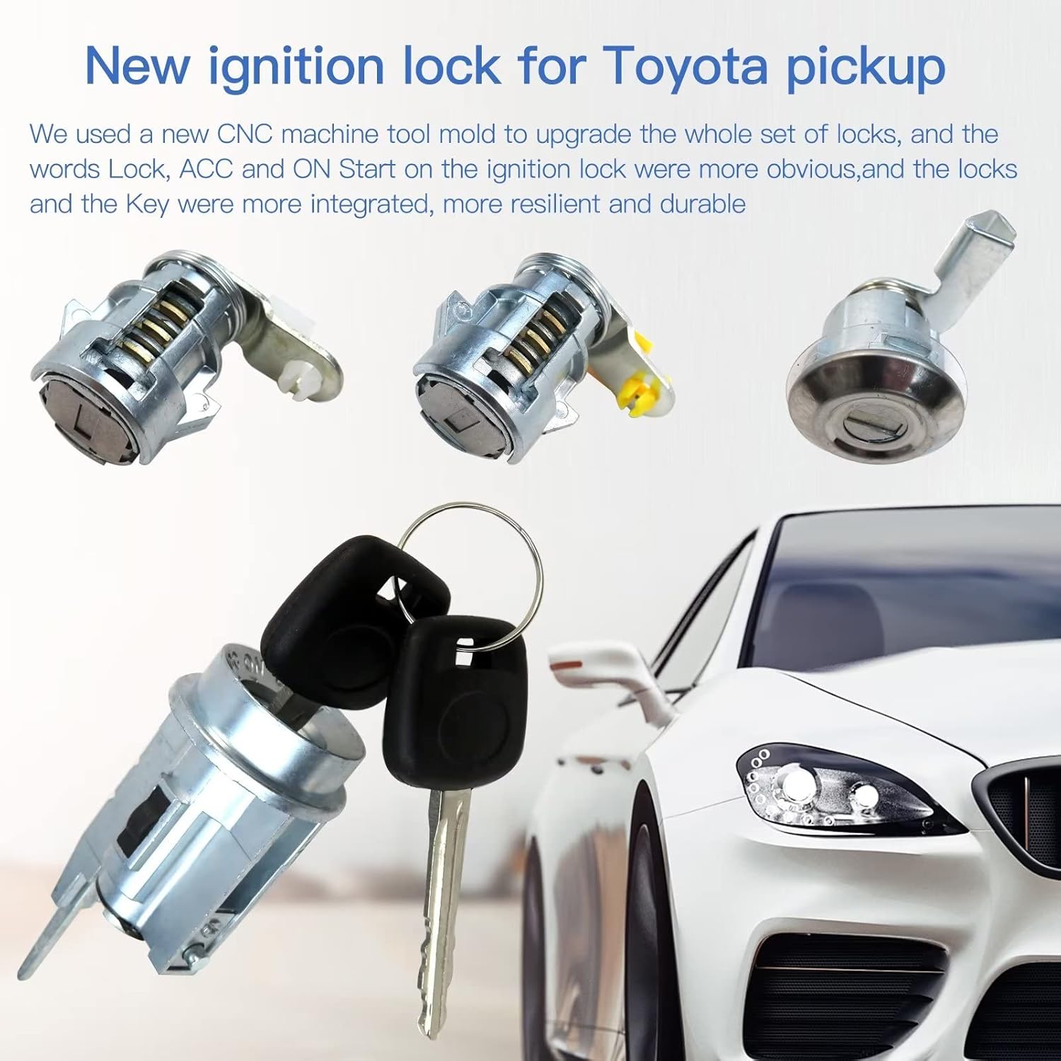 Ignition Door Locks and Gas Lock w/Keys Repl.#D2191608 69005-35130 for 1991 Toyota Pickup DLX Extended Cab Pickup 2-Door 3.0L 2959CC V6 GAS SOHC Naturally Aspirated