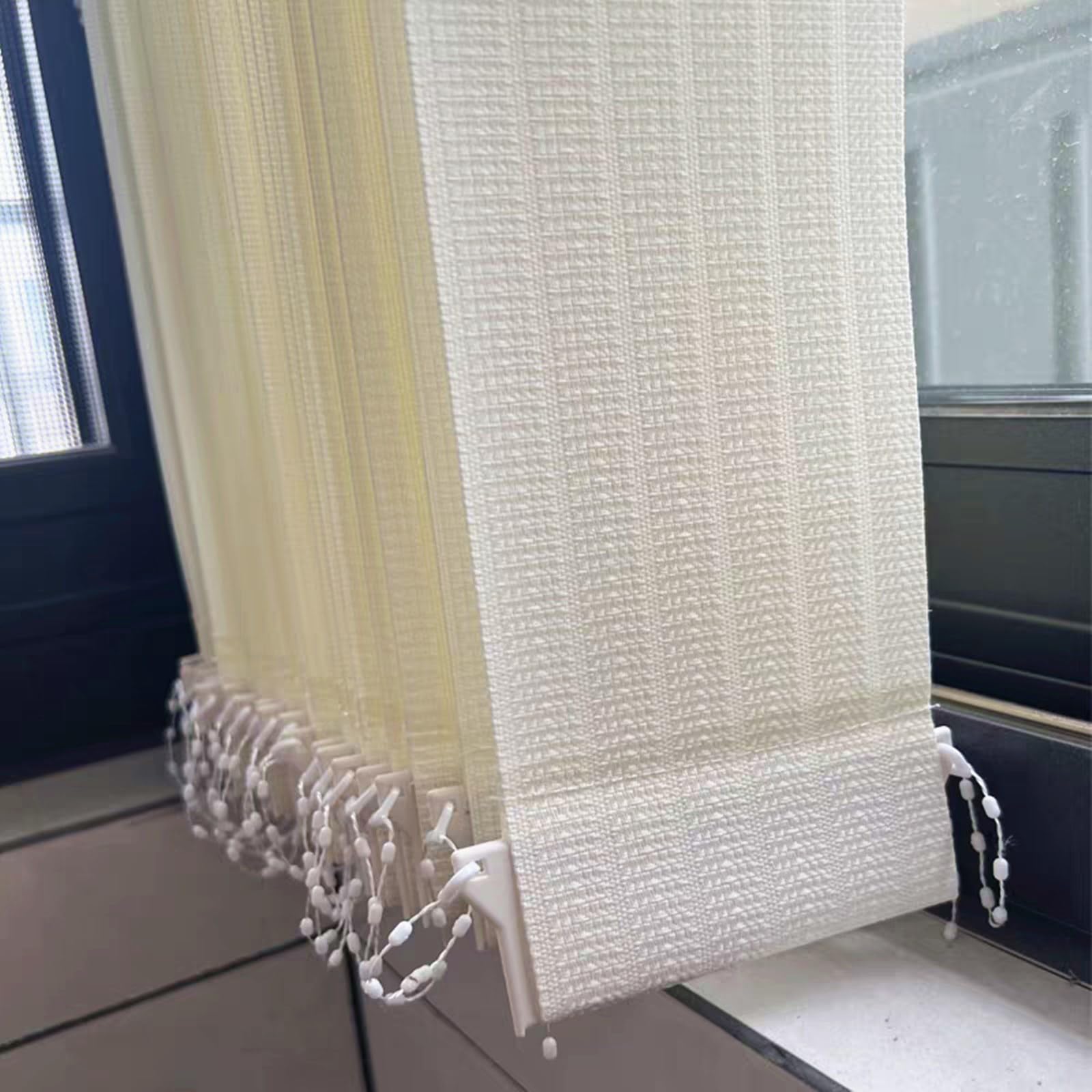 Cortina Lamas Verticales Opaca,Persianas Venecianas Opaca de Tela de Poliéster,Cortina de Protección Solar Y Privacidad,para Puertas Y Ventanas,Personalizable,Ancho X Alto (100cm x 100cm)