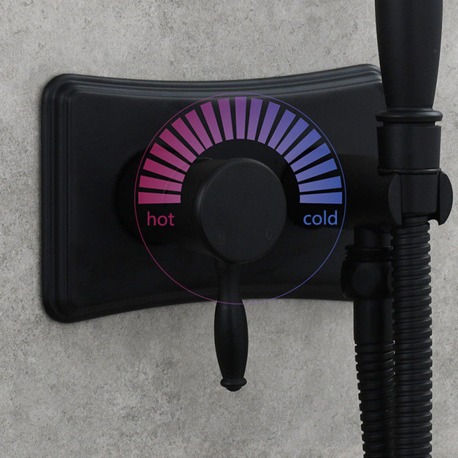 Bidet Portatil para Wc Modo Dual Ducha Bidet para Wc Agua Caliente Y Agua Fria Latón,Negro