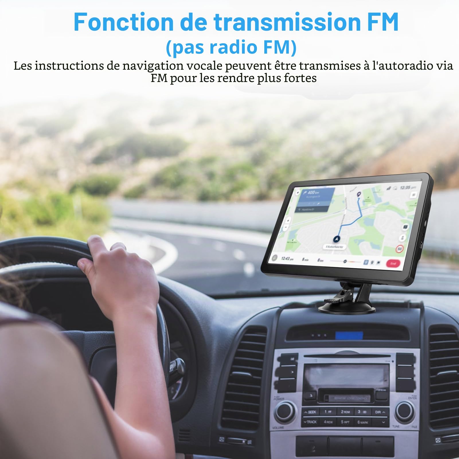 Navigateur GPS 22,9 cm pour voiture, camion 22,9 cm, pilotes commerciaux 2025 pour cartes Europe et Royaume-Uni (en Europe)