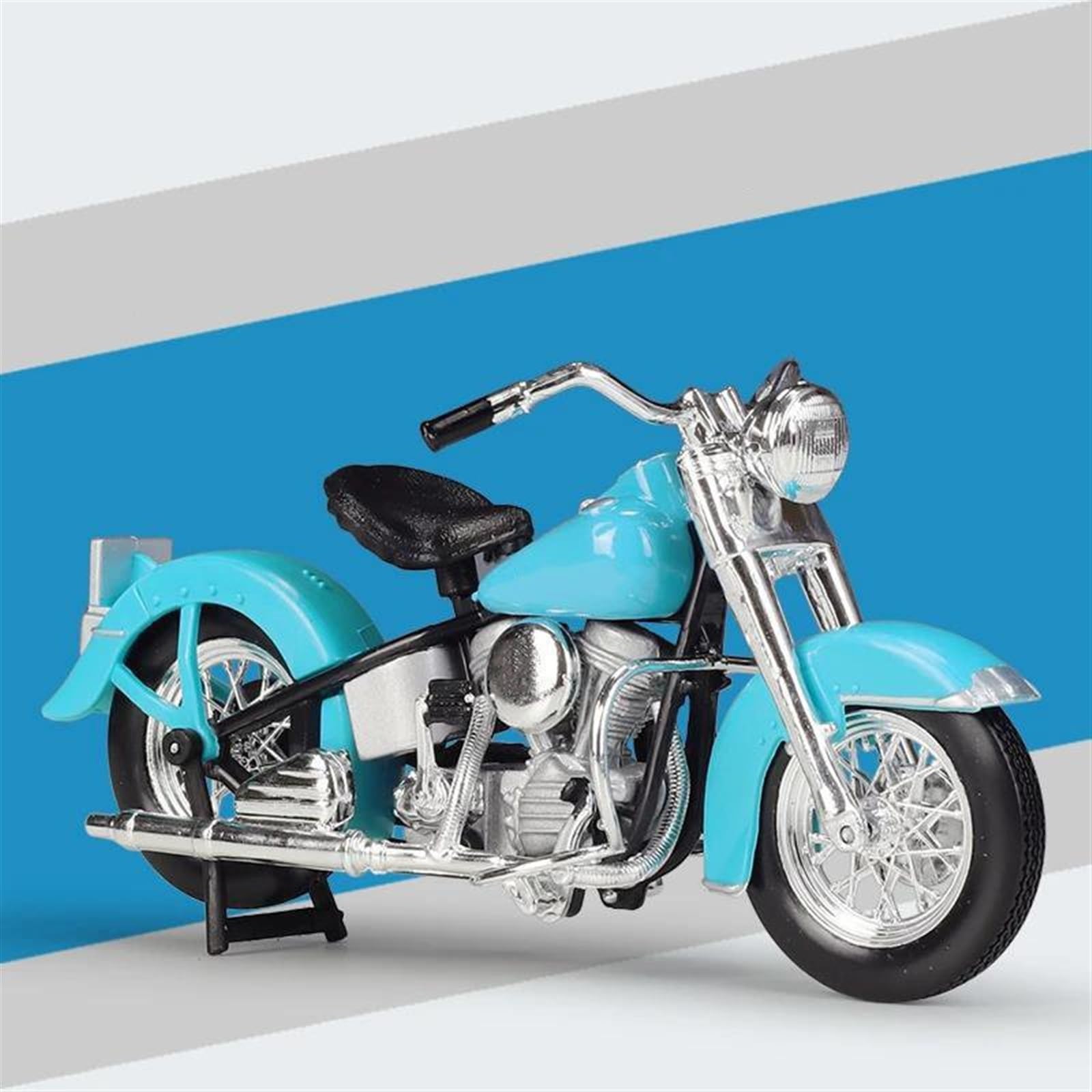 SEYXF Motorbike Toy 1:18 for Harley for Davidson for Hydra Glide 74FL 1953 Motorcycle Model Simulation Diecast Metal Toy Gifts(Blue Foam Box)