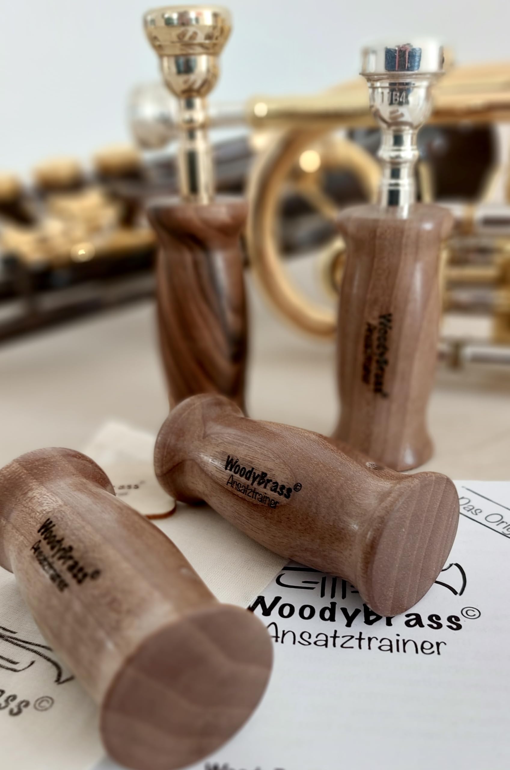 WoodyBrass© Ansatztrainer für Blechbläser (Flügelhorn 11mm)