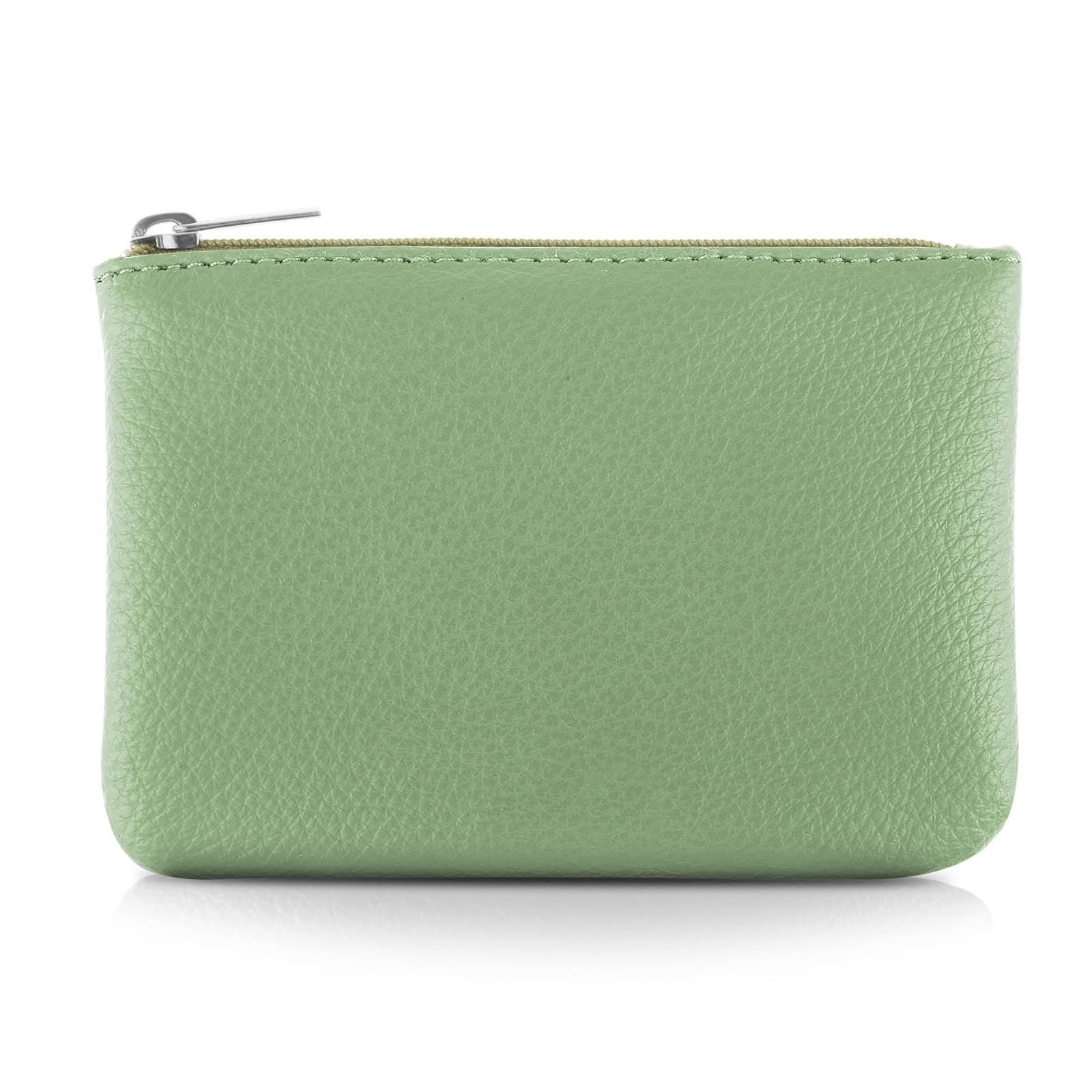 GiantreeSmall Wallet for Women, Cute PU Lychee Pattern Coin Pocket Portable Change Wallet Mini Coin Purse For Girl Women Ladies ID Key Headset Lipstick(Light Green)