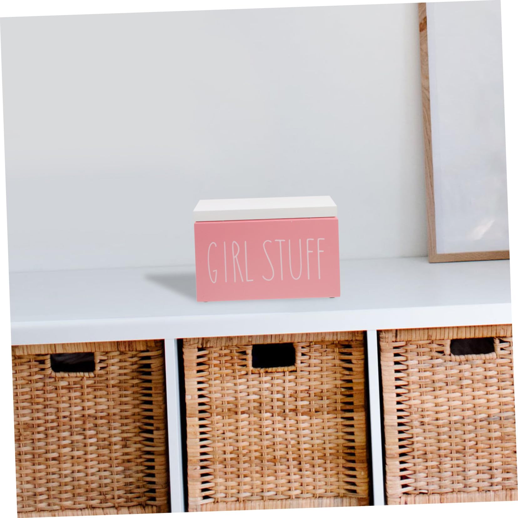 Holz Aufbewahrungsbox mit Deckel für Damenbinden Badezimmer Organizer Sanitary Napkin Storage Box Feminine Product Pad Holder Nachhaltige Tisch Aufbewahrung