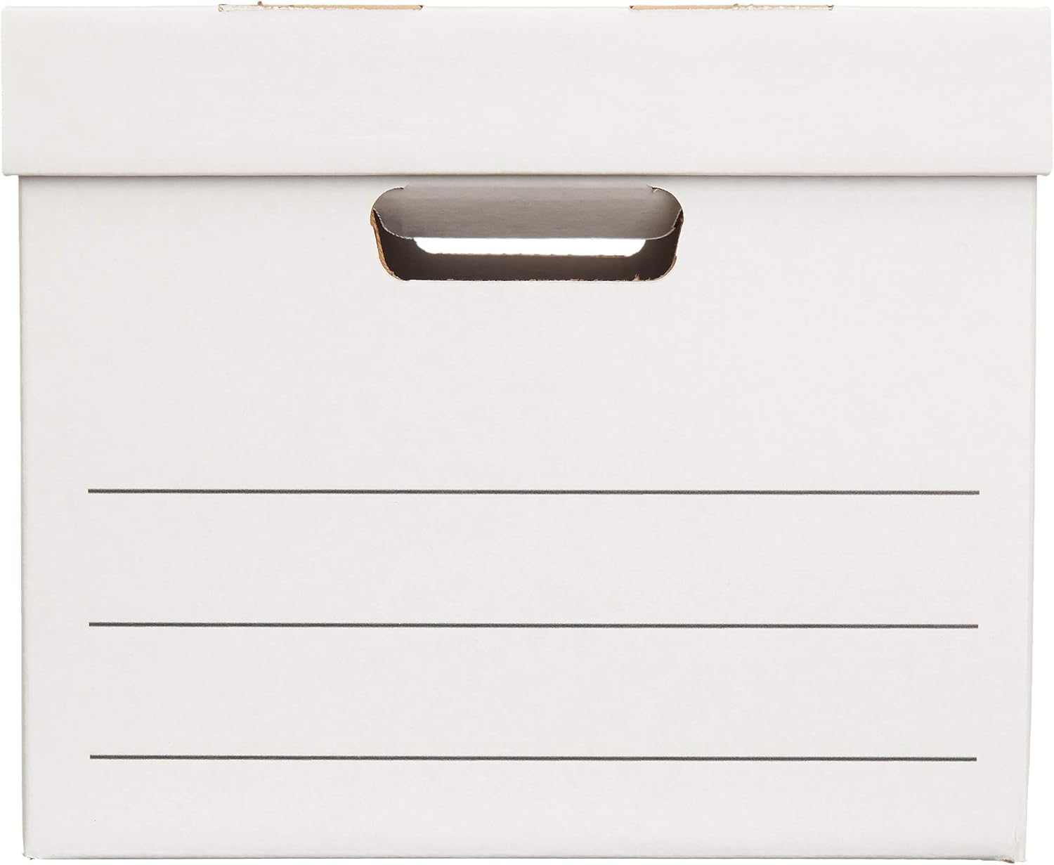 Amazon Basics Medium Duty Storage Filing Box with Lift-Off Lid - Pack of 20, Letter / Legal Size