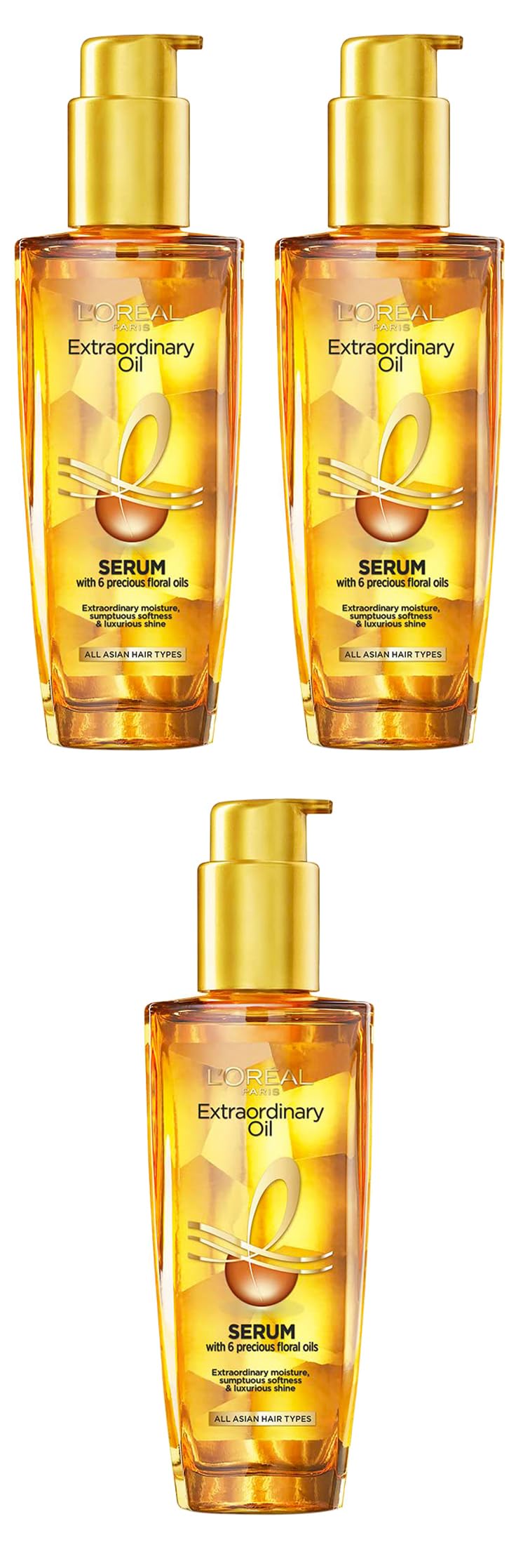 L Oréal Paris Serum, Protection and Shine, For Dry, Flyaway & Frizzy Hair, With 6 Rare Flower Oils, Extraordinary Oil, 100ml (Pack of 3)-picture-27