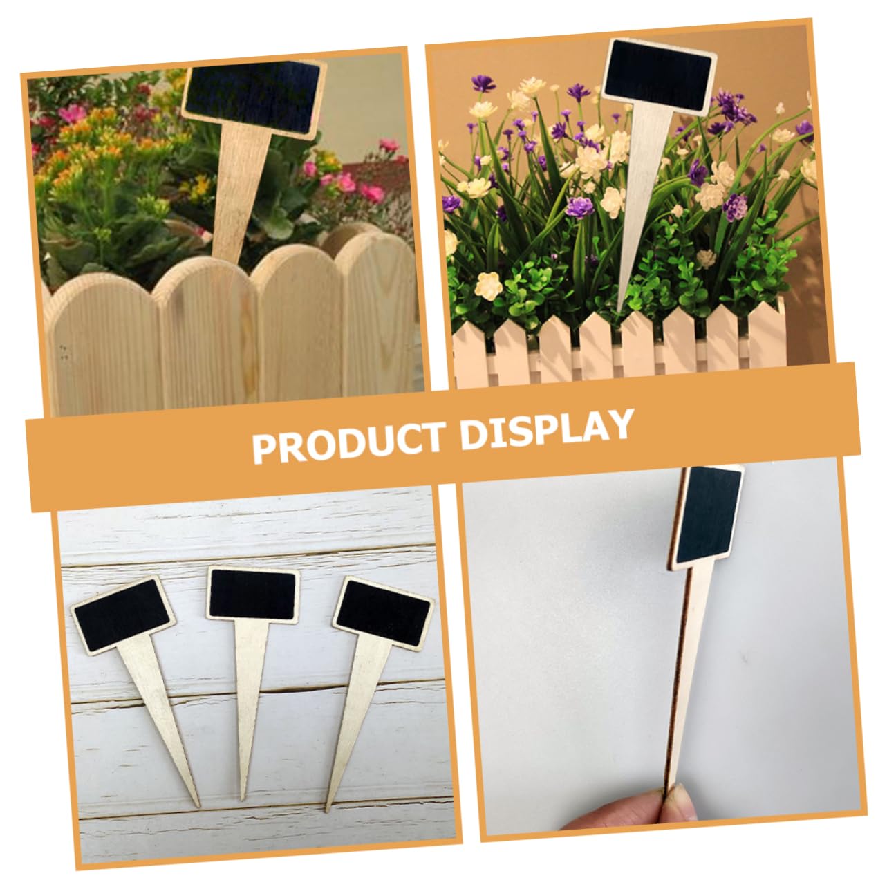 Toyvian 5 Ensembles Étiquettes De Jardin Mini Ardoise Pour Plantes Marqueurs Décoratifs À Personnaliser Pots De Fleurs 18 Pièces * 5