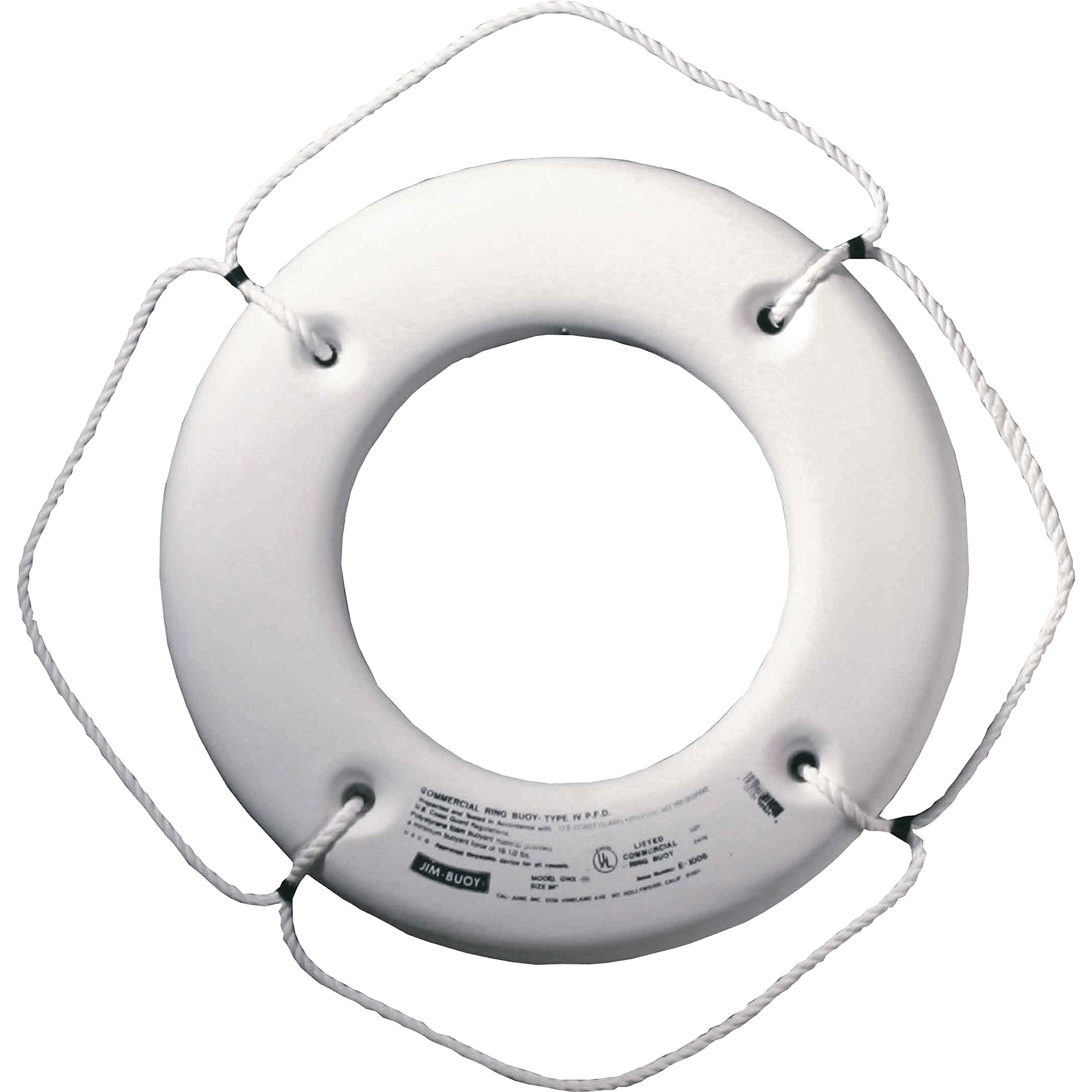 Photo 1 of Jim-Buoy HS-20 W Hard Shell Series Life Ring - 20", White