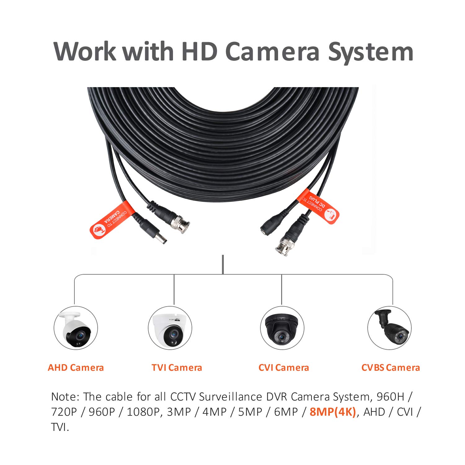 Flash Deals - 70% OFF Tonton 300Ft 4K 8MP 5MP 2MP 100 Meters Pre-Made All-in-One BNC Cables,Mini RG59 Cable,Extension Wire Cord for Security Camera System,Surveillance DVR Kit,CCTV Bullet Cameras or Dome Analog Cameras New Deal Tonton 300Ft 4K 8MP 5MP 2MP 100 Meters Pre-Made All-in-One BNC Cables,Mini RG59 Cable,Extension Wire Cord for Security Camera System,Surveillance DVR Kit,CCTV Bullet Cameras or Dome Analog Cameras