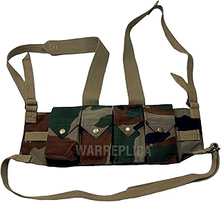 warrepplica Rhodesian Fereday & Sons Chest Rig FAL/G3/M14 Bush War/20rd .308/7.62x51mm 4 Magazine Pouch Tactical Chest Rig