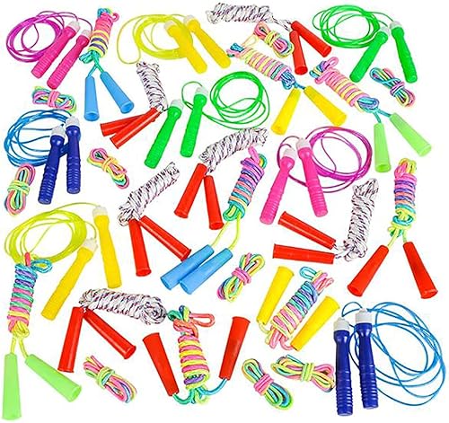 Surtido de cuerdas de saltar para niños, actividades de salto en interiores y exteriores, recuerdos de fiesta, 7 pies