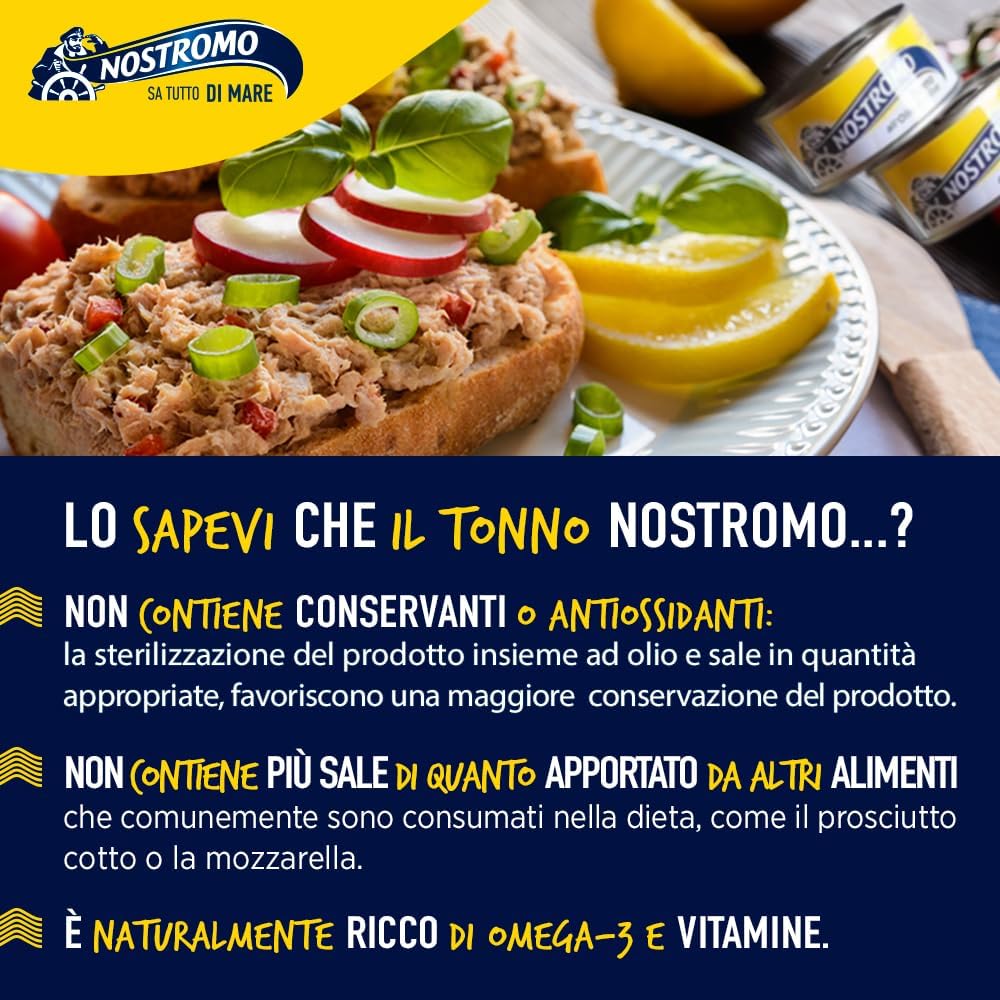 Nostromo - Tonno all'olio di oliva, 7 lattine da 70gr. Formato multipack. Fonte di proteine, senza conservanti. - Immagine 5