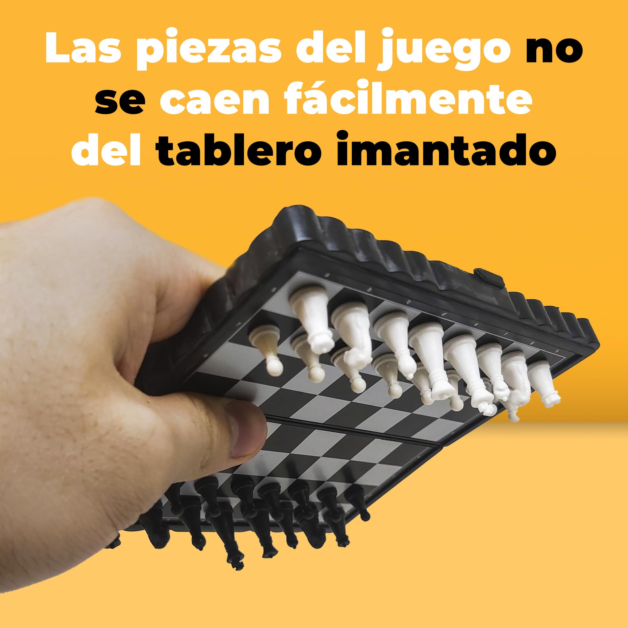JJPRIME - 4 Juegos de Mesa de Viajes clásicos, Divertidos y Divertidos - Damas y escaleras Ajedrez Ludo Mini Juego de Dados magnéticos Juego de Cajas Plegables