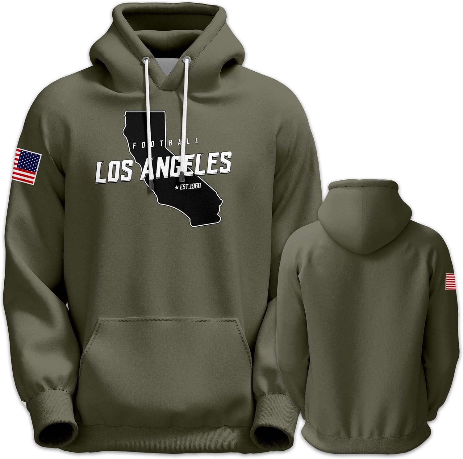 Men's 2026 Football Camo Salute Sweatshirt Apparel City Hoodies Football Fans Gifts Team Spirit Hooded Pullover