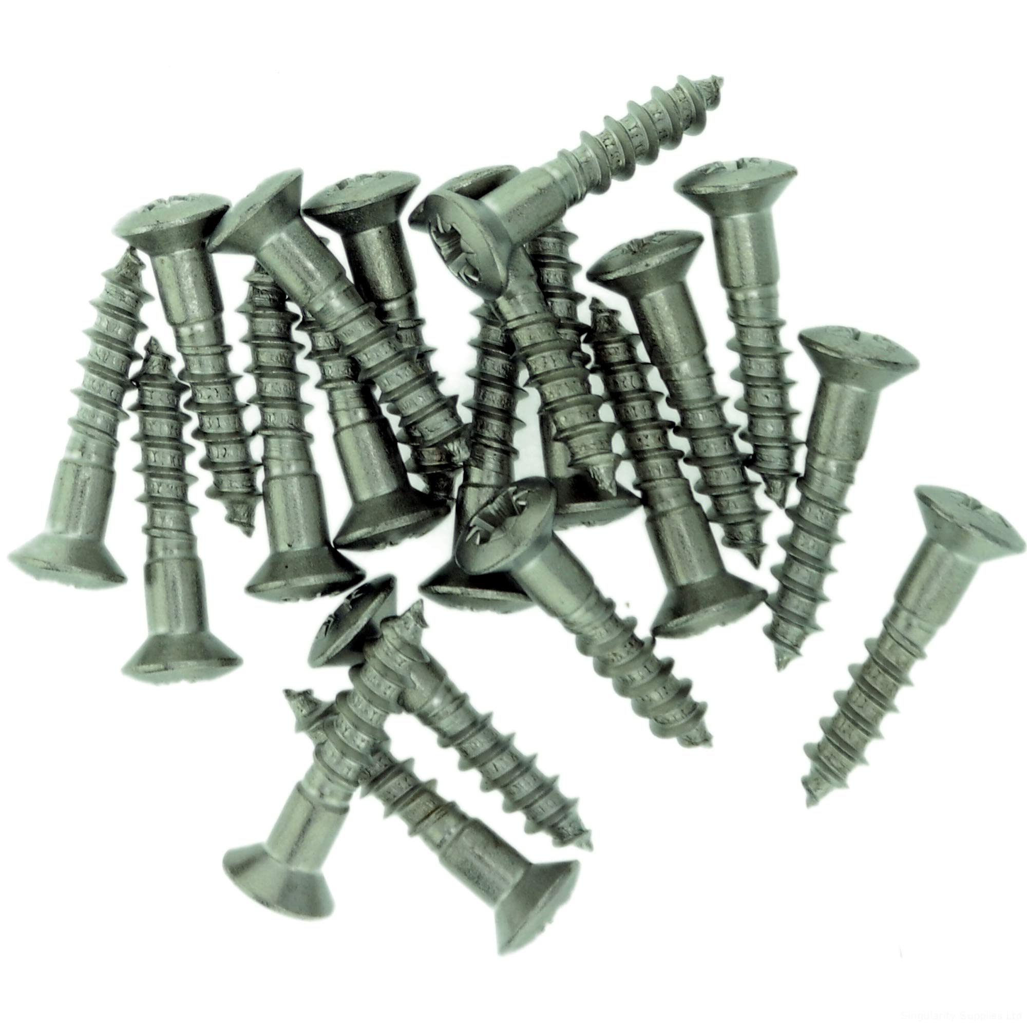 Singularity Supplies No.9 X 1.58 (4.5Mm X 40Mm) Pozi Raised Countersunk Wood Screw - Stainless Steel (A2) (Pack Of 20)