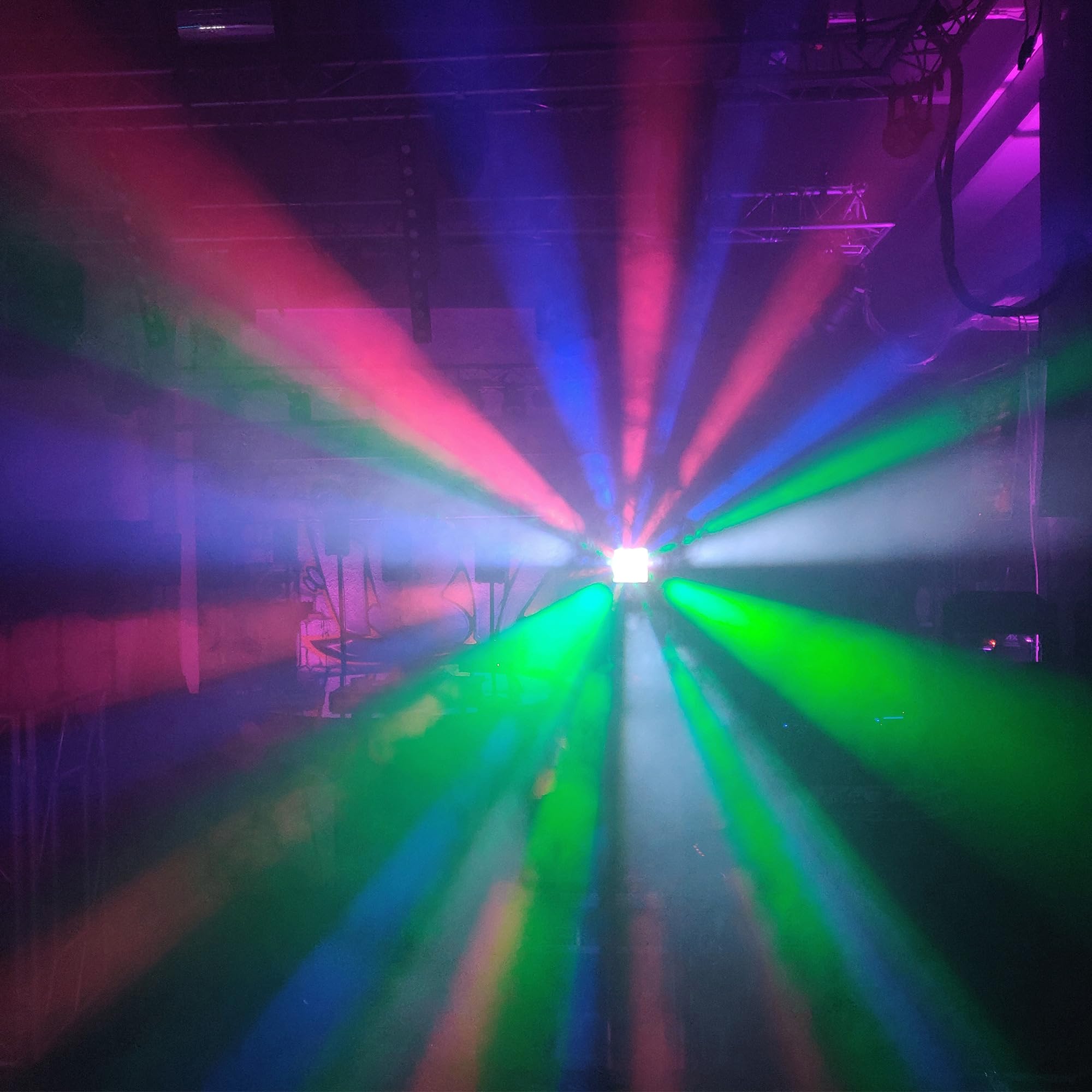 Ibiza - COMBI-FX4 - Versatile effetto luce 3 in 1 WASH - MOON - STROBE con 6 canali DMX - 4 x 12 LED RGBW