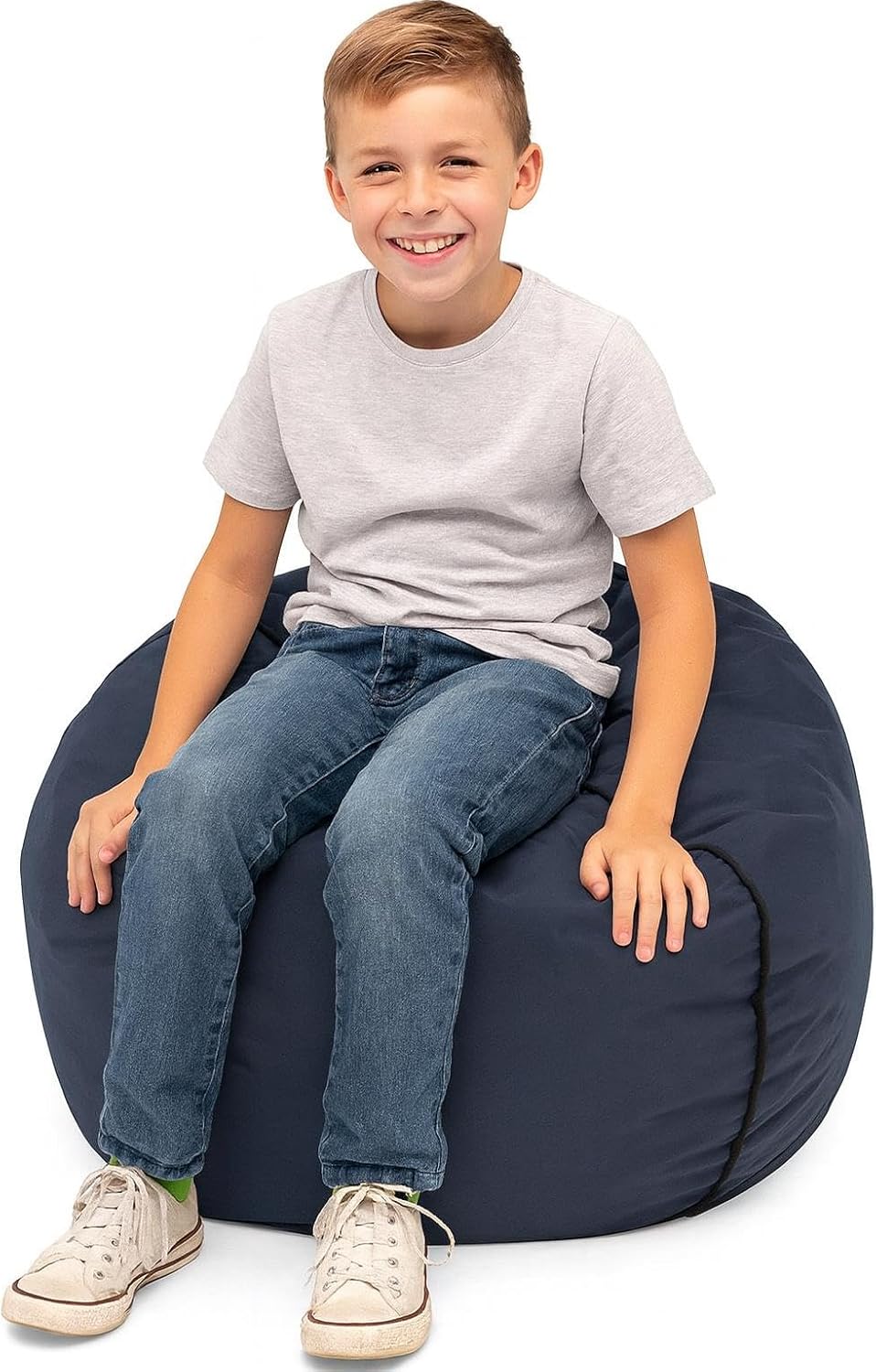 Heritage Kids Kids Round Bean Bag Chair, Navy