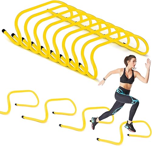 SUNYIWJIE 12 unidades de entrenamiento de agilidad obstáculos de 6 pulgadas, equipo deportivo, obstáculos de velocidad para saltar, carreras, PE,