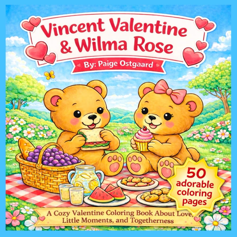Vincent Valentine & Wilma Rose: A cozy coloring book of love and little moments
