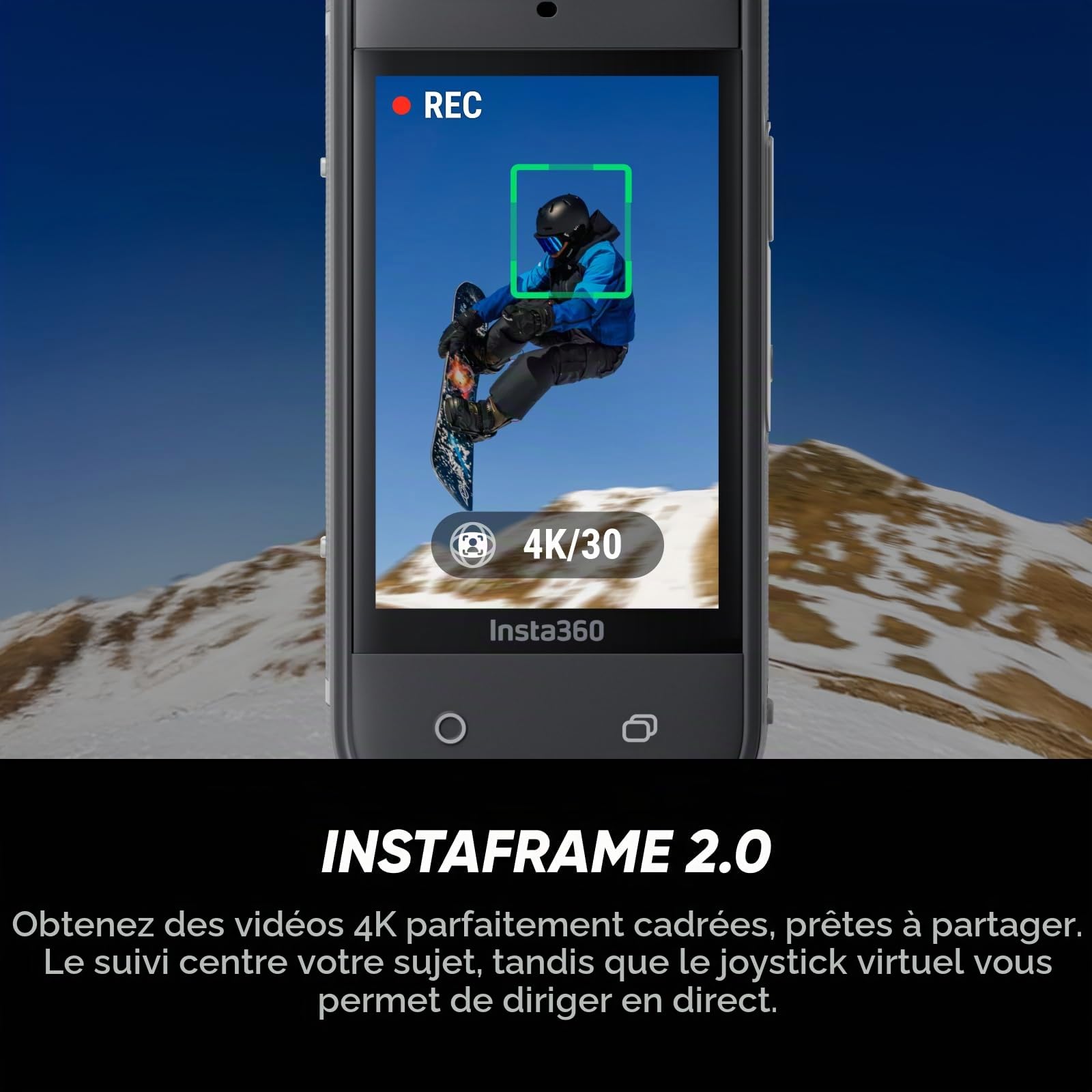 Insta360 X5 - Caméra 360 8K, Perche à Selfie Invisible, qualité Premium Jour et Nuit, objectifs Robustes & remplaçables, Appareil Photo vidéo étanche, dashcam, pour vlog, Moto (Reconditionné)