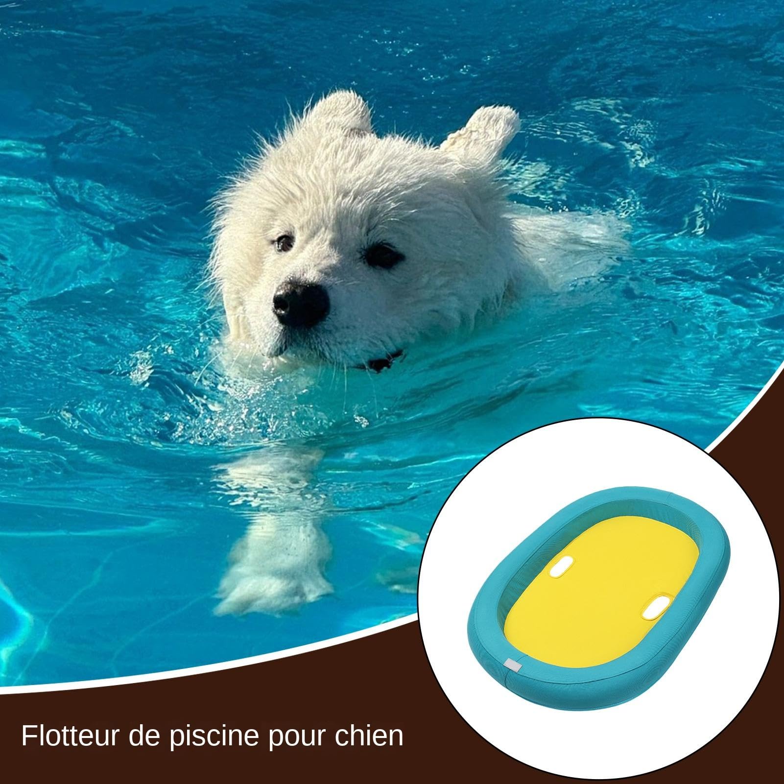 Flotteur pour Chien de Piscine Radeau Gonflable Doux pour Animaux en Été