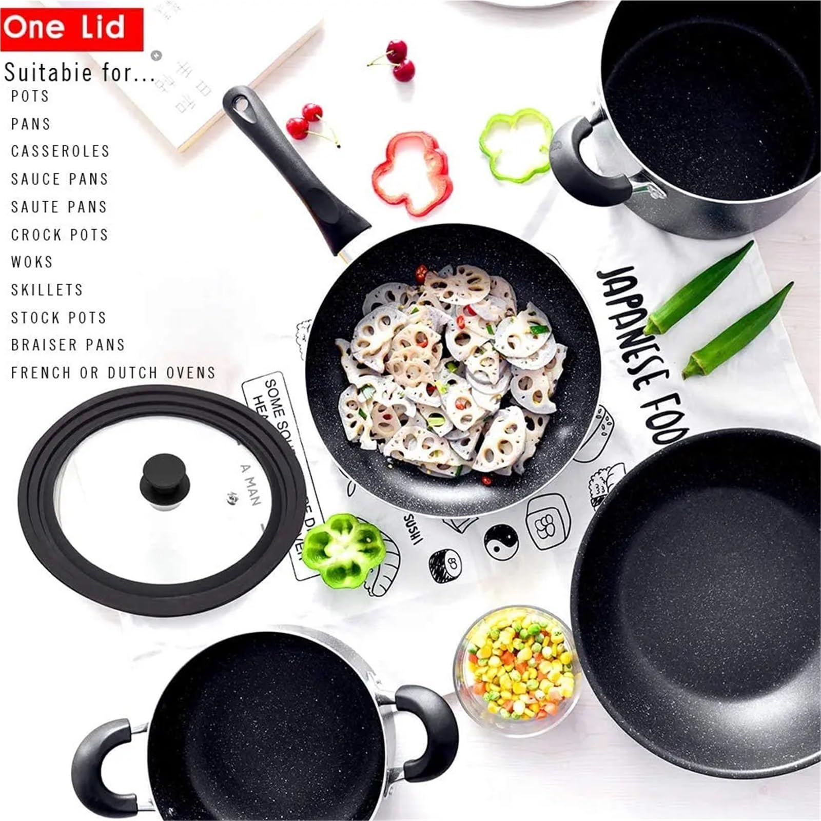Asa de la tapa de una olla, Reemplazo de mango tapa olla silicona 12 piezas multicolor(Grey)