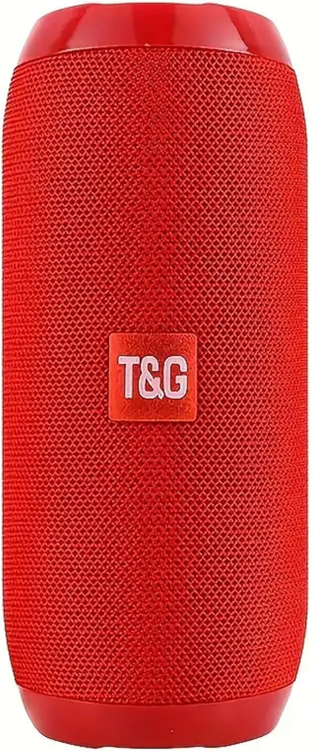T&G Portable Bluetooth Speaker, IPX4 Waterproof Wireless Speaker with Subwoofer, Stereo Pairing – TG117 Red